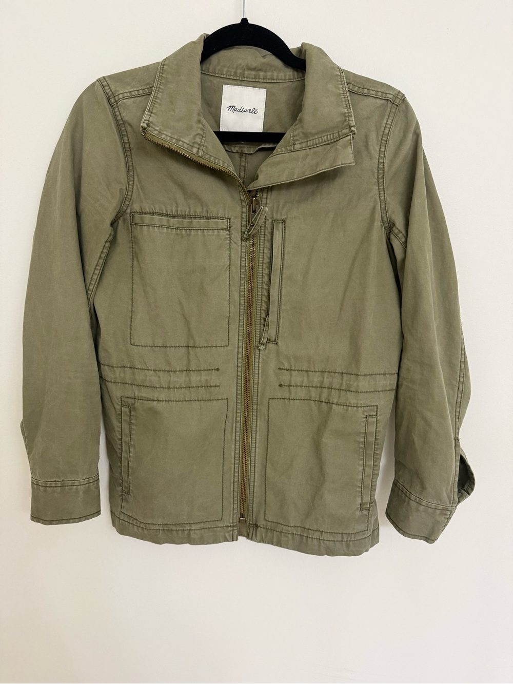 Madewell  Olive Utility Jean Jacket Women’s Size Small